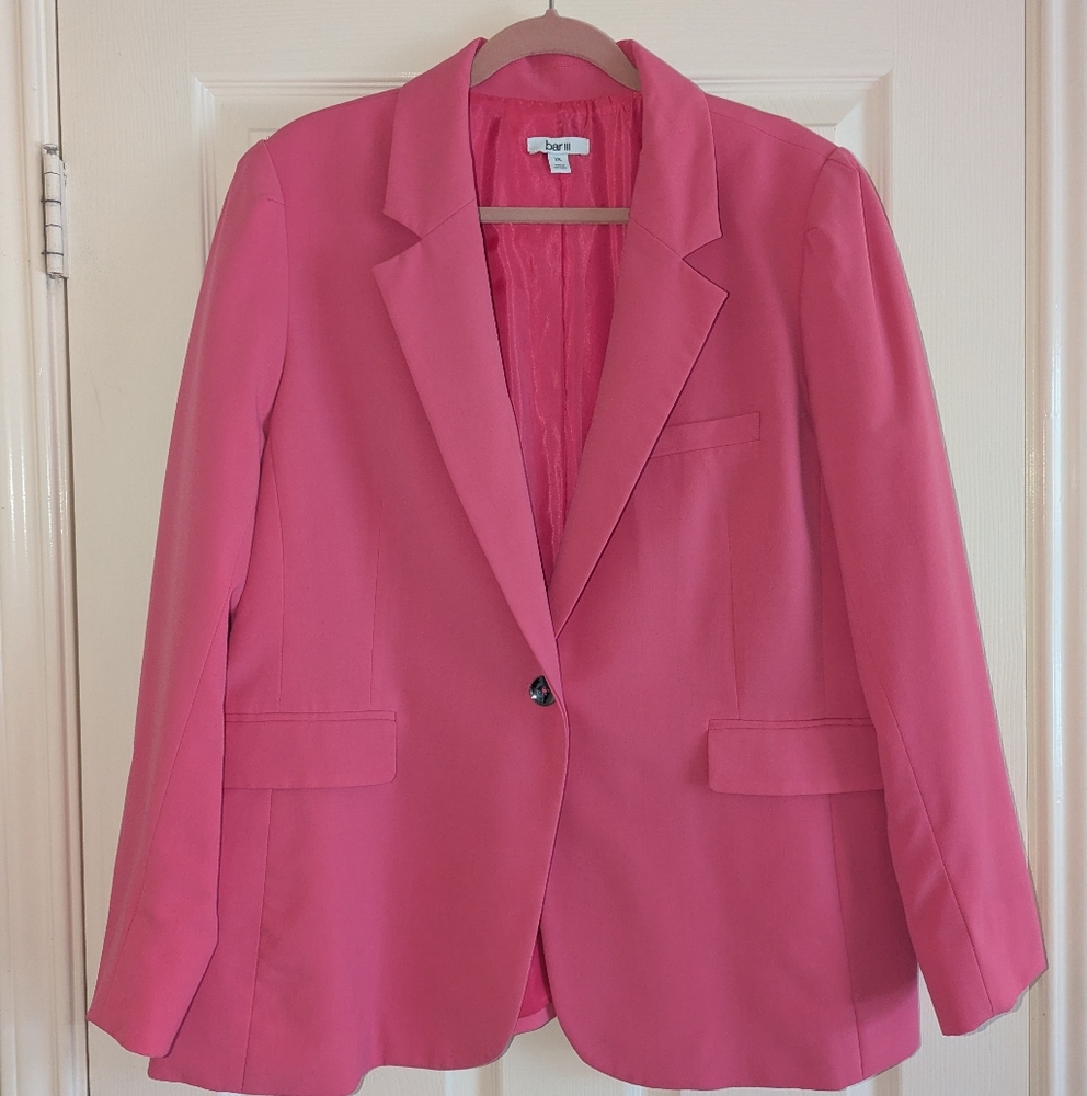 Bar III Bold Pink Blazer